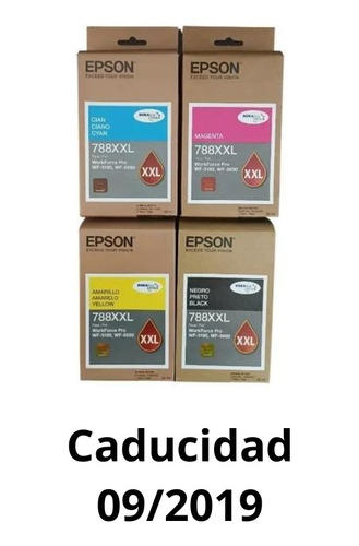 Kit De Tintas Epson 788xxl Negro, Magenta, Amarillo, Cyan