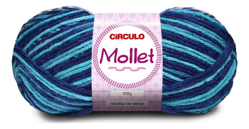 Lã Tricô Circulo Mollet 100gr 200m (500 Tex) 100% Acrílico Cor 9533 - Curaçau