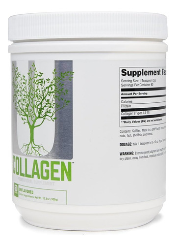 Collagen Peptide Universal Nutrition Colágeno 300 Gr 60 Serv