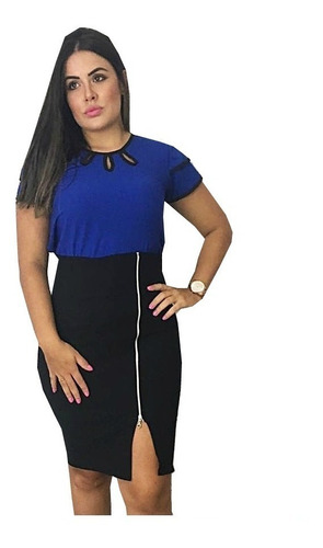 Conjunto Saia Ziper Midi Lapis + Blusa Gota Moda Evangélica