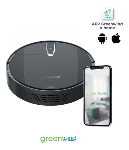 Aspiradora Robot Con Giroscopio Y Mopa Greenwind Rb07-gr Color Negro