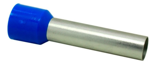 Kit 100 Pçs Terminal Tubular Ilhós 16mm Longo Azul P Isolado