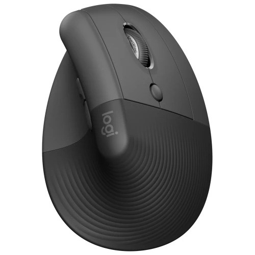  Mouse Logitech Lift Vertical Wireless + Bluetooth Black