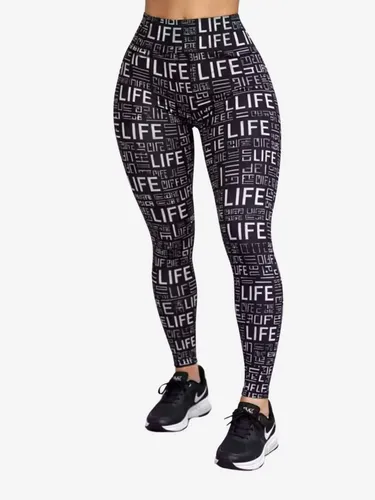 Calça Legging Feminino Estampada Cós Alto Para Academia