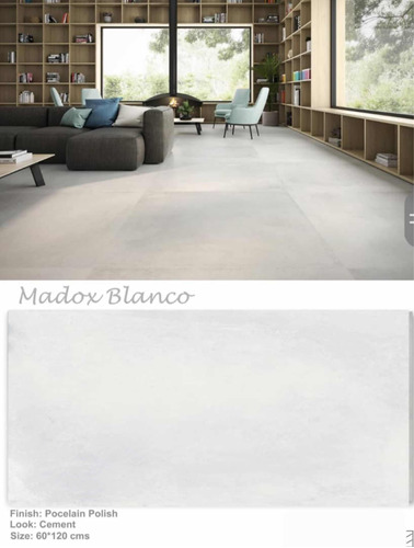 Mpo Porcelanato Español Madox Gris Blanco 60x120 Mate