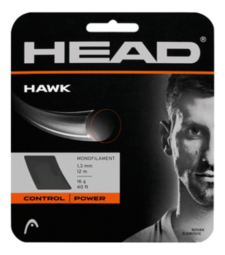 Head Hawk 17 G 1,25  Cuerda Para Raqueta Tenis Color Blanco