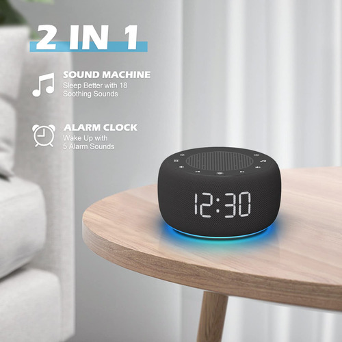 Máquina De Sonido Buffbee Reloj Despertador 2 En 1 Color