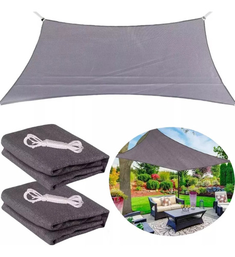 Pack X2 Toldo Vela Rectangular Toldos Impermeable 3x4 Metros