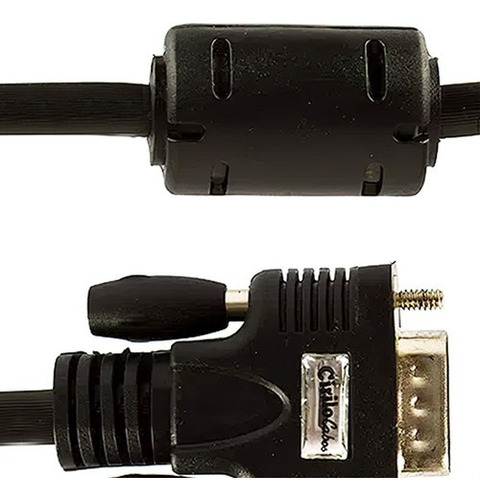 Kit C/ 5 Cabos Vga Blindado Extensão C/ Ferrite 1080p 10 Mt