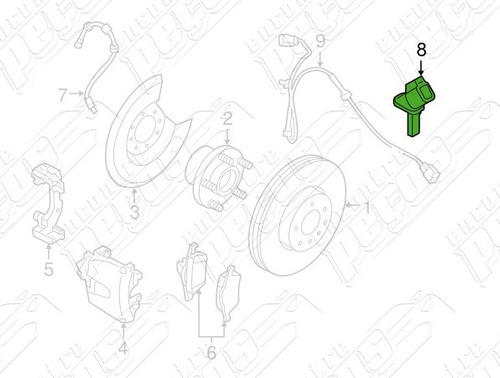 Sensor Rotacoes Abs Dianteiro Volvo S60 2.0 T4 2017 Original