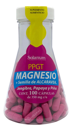 Magnesio Solanum 100 Cápsulas Alcaravea, Jengibre