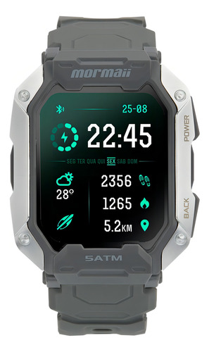 Mormaii Smartwatch Force Cinza Moforceac/8c