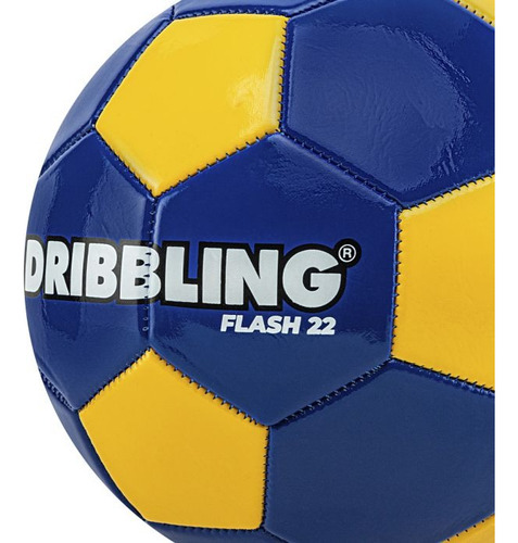 Pelota Futbol Drb Flash N°5 Campo Cesped Estilo River Boca Color Azul/amarillo