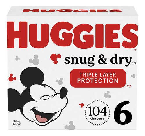 Huggies Pañales Snug & Dry, Etapa 6, 104 Unidades