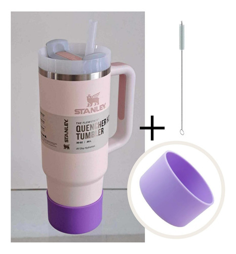 Stanley Quencher 30oz Vaso Taza Mug Termo Asa Con Funda Prot Rosa Claro-violeta Quencher