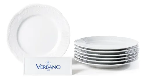 Platos Para Postre Porcelana Verbano mozart Set X 6