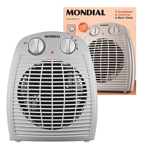 Aquecedor De Ar Elétrico Portátil 1500w A-08 Mondial Cor Branco 127v