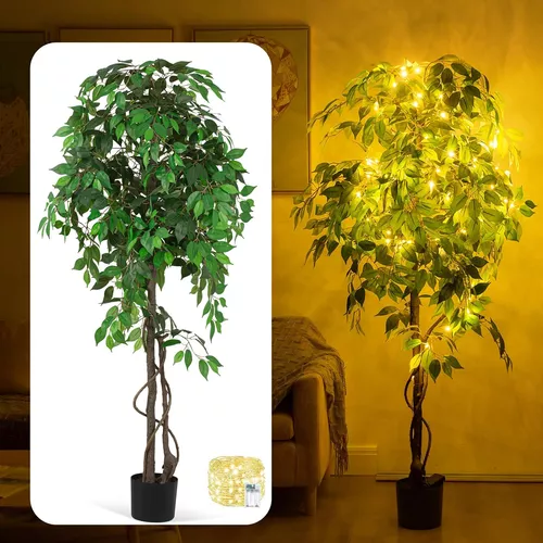 Árbol De Ficus Artificial De 6 Pies Altos Para Interiores, Á