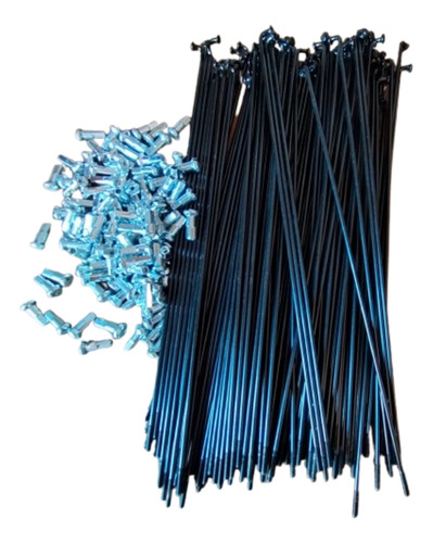 36 Rayos Negros 280mm Para Mtb/ruta Negro