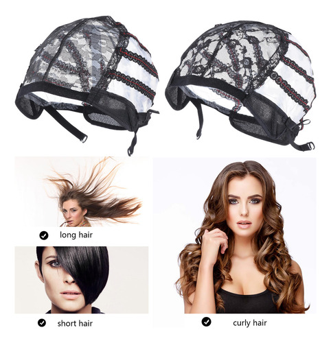 4 Gorros Elásticos De Malla En U Para Pelucas, Pelucas, Pelu