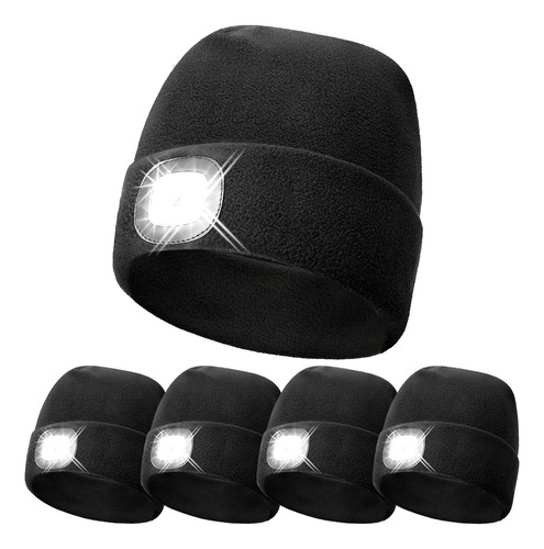 4 Piezas De Gorro Led De Forro Polar Para Hombre, Con Luz L.