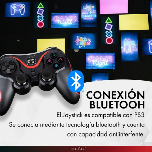 Imagen 4 de 8 de Joystick Inalámbrico P3 Bluetooth Recargable Vibración