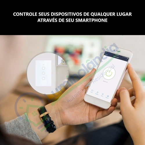 Interruptor Branco Zigbee Smart Tuya 3 Botões Sem Neutro