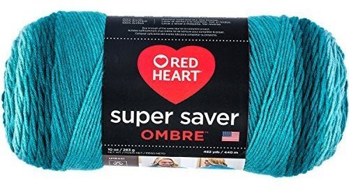 Corazón Rojo Super Saver Ombre Yarn Deep Teal