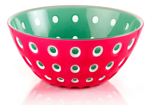 Bowl Ensaladera Plastico Premium Le Murrine 20 Cm Guzzini Color Rojo/verde