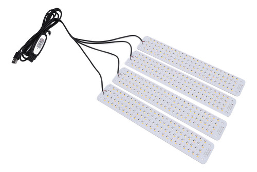 Plant Growth, Panel De Cultivo Led De 384 Led, 4 Regulables