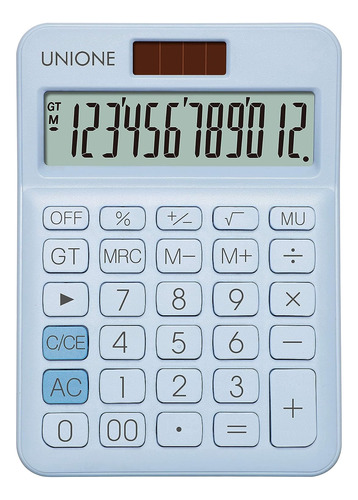 Calculadora De Escritorio Unione Lcd Azul