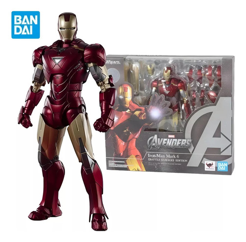 Figura Original Bandai Shf Iron Man Mk6 Vengadores