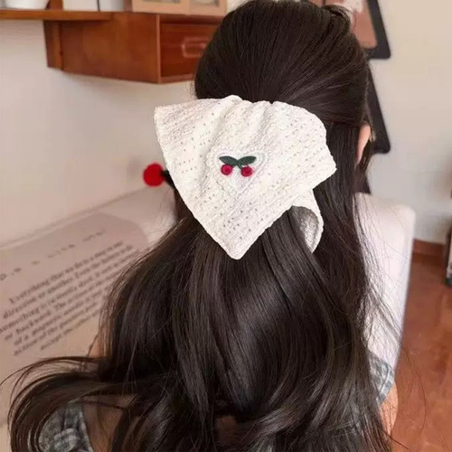 Elegantes Corbatas De Pelo Con Lazo Hueco Para Mujer, Color