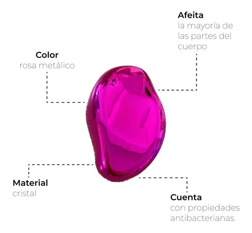 Depiladora Manual Nano Sin Dolor Exfoliante Hopemob Color Rosa metálico