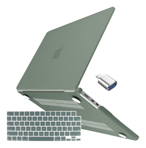 Funda Batianda Para Macbook Air 13 M2 + C/teclado Green