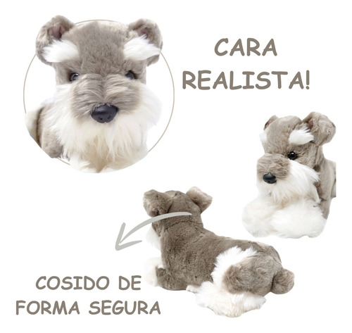 Perro De Peluche Schnauzer Tierno Alta Calidad Viahart