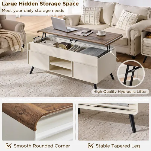 Redlemon Mesa Auxiliar Elevable De 48 Pulgadas Con Puerta C.