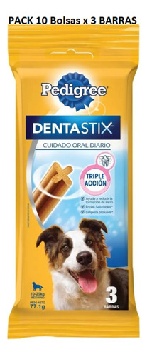 Pedigree Dentastix Razas Medianas 3 Unid Caja X 10 Paquetes 