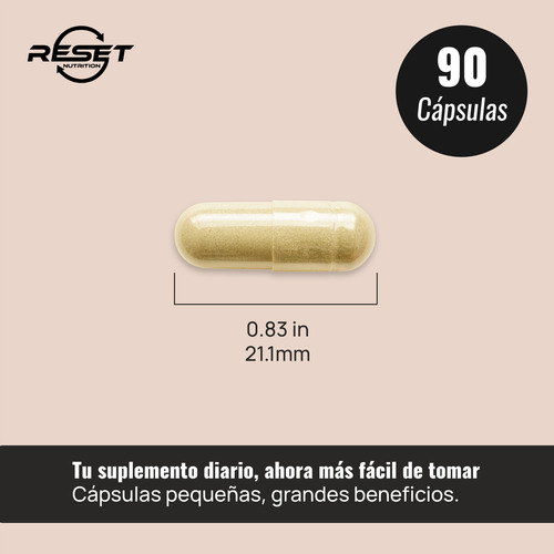 Reset Nutrition Healthy Liver 90 Cápsulas Suplemento Alimenticio para Desintoxicación Hepática, Protección del Hígado, y Salud Digestiva