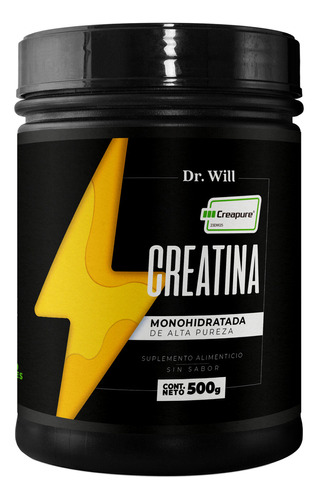 Creatina Monohidratada Creapure 500 G Sin Sabor Dr. Will R L