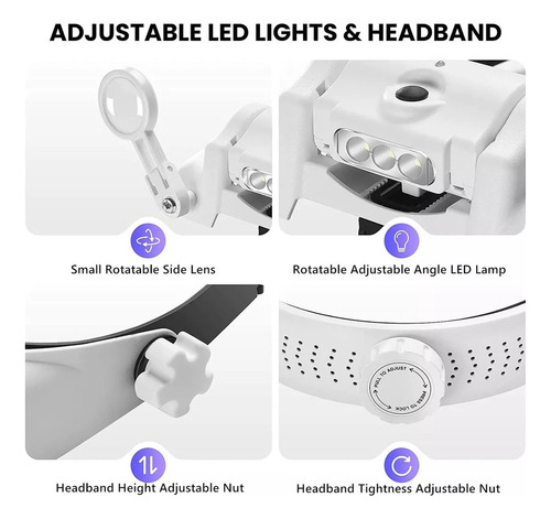 ^ Diadema Iluminada Con Aumento Y 6 Lentes