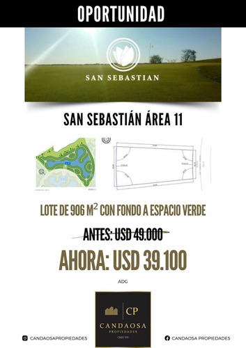 Oportunidad. Lote A Fondo Verde En San Sebastián Área 11 |eidico|