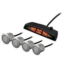 Sensor Estacionamento Ré 4 Sensores Display Led Sonoro Prata