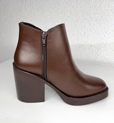 Botines Cafés De Tacón Talla 25 - Zauko Boutique