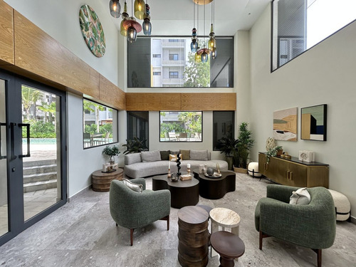 Apartamento De 1 Hab En Alquiler En Gazcue Con Línea Blanca Y Vista Al Mar