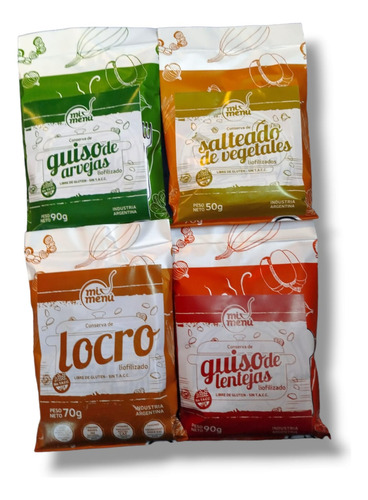 Comida Liofilizada En Sobre Mi Menu Montaña Camping 90g X4