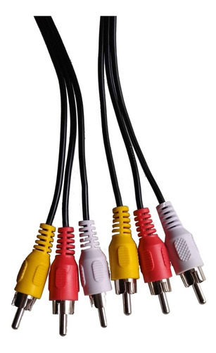 Imagem 4 de 5 de Cabo Audio/video Macho Rca, Av 1,8m Video Tv Lcd Led Dvd Sky