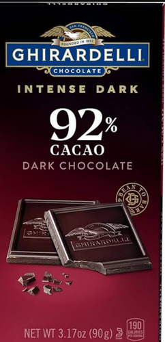 Chocolate Premium Ghirardelli Intense Dark 92% Cacao 90g