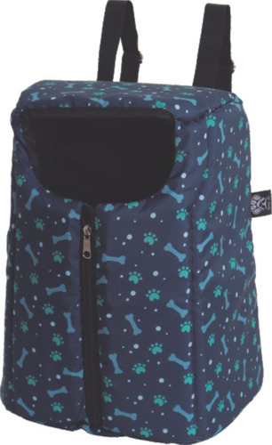 Mochila De Transporte P/ Cães - Abert. Em Ziper - Azul