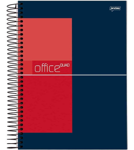 Caderno Quadriculado 1x1 Capa Dura 96 Folhas Universitário Cor PRETO / VERMELHO